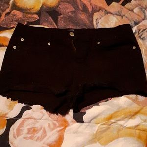Black Jean shorts